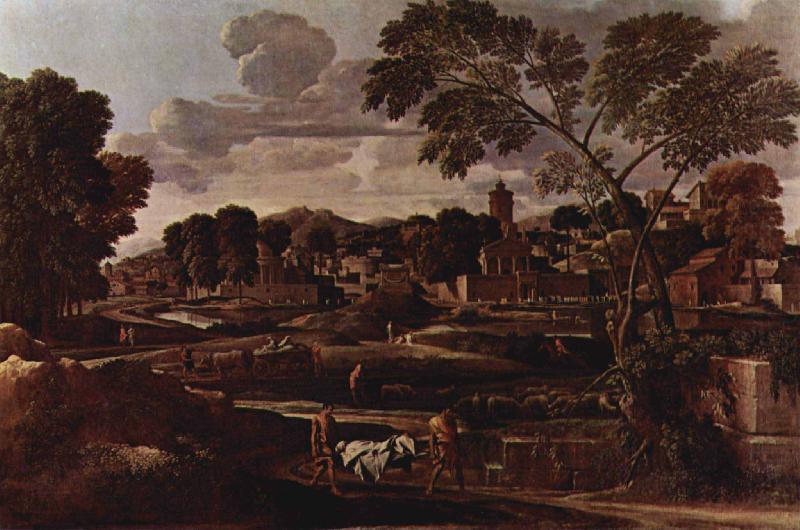 Nicolas Poussin Landschaft mit dem Begrabnis des Phokos china oil painting image